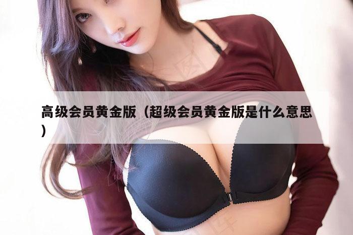 高级会员黄金版（超级会员黄金版是什么意思）